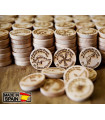 Wood coins personalizadas (100)